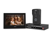 IP interkomová stanica s monitorom - s fotoaparátom - káblová - 10/100 Ethernet - čierna