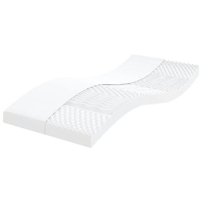vidaXL Penový matrac biely 100x220 cm 7 zón tvrdosť 20 ILD