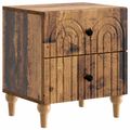 vidaXL Nočný stolík 2 ks Staré drevo 43 x 34,5 x 48 cm