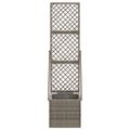 vidaXL Záhradný kvetináč s trellis Sivá 35 x 30 x 135 cm polyratan