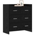 vidaXL Servírovacia skriňa Čierny dub 75 x 33 x 80 cm Kompozitné drevo