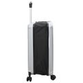 vidaXL Kufor so zámkom Strieborná 43 x 27 x 66 cm ABS plast