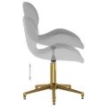 335040 vidaXL Swivel Dining Chair Light Grey Velvet