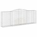 vidaXL Oblúkový gabionový kôš 400x50x140/160 cm pozinkované železo