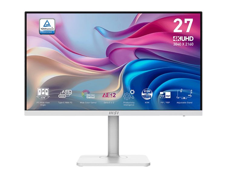 MSI Modern/MD272UPHW/27''/IPS/4K UHD/60Hz/4ms/White/3R