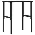 vidaXL pracovný stôl tmavohnedá 80x60x(71,5-98) cm masívny dub