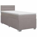 vidaXL Posteľ boxspring s matracom Sivohnedá 80 x 200 cm Látka