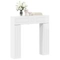 vidaXL Rám krbu Biela s vysokým leskom 102 x 18 x 100,5 cm