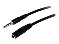 M/F - audio Extension Cable for iPhone (MUHSMF2M) - Predlžovací kábel náhlavnej súpravy - 4 pólový mini jack s kolíkmi (samec) do 4 pólový mini jack so zdierkami (samica) - 2 m - čierny - pre P/N: MUYHSFMM, MUYHSMFF, MUYHSMFFADW, SV211DPUA, SV211DPUA4K, SV211HDUA4K
