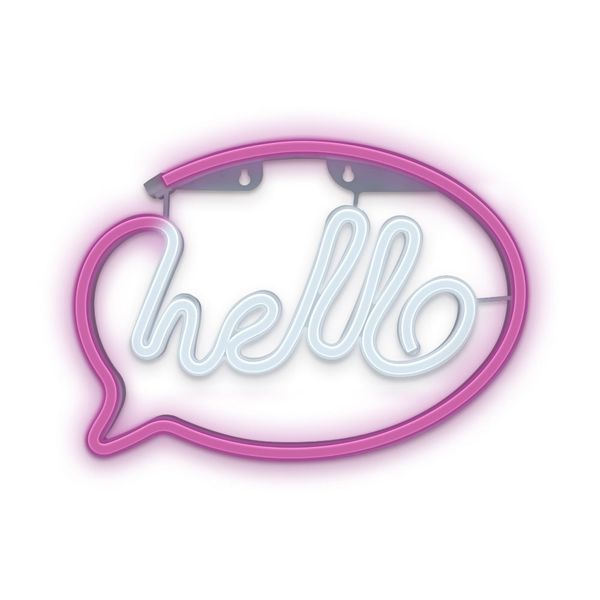 Forever RTV100232 HELLO neónové LED svetlo ružová 290x23x290 mm