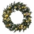 vidaXL Vianočný veniec s LED svetlami zelený 45 cm PVC