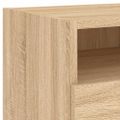 vidaXL Nočné stolíky s LED svetlami 2 ks dub sonoma 40x39x37 cm