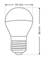 LED žiarovka 8W 640lm E27 G45 teplá biela Trixline