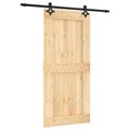 vidaXL Posuvné dvere 95 x 210 cm Masívne borovicové drevo (neupravené)