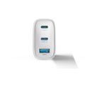 Devia wall charger Extreme PD GaN 65W 2x USB-C 1x USB white + cable USB-C - USB-C laptop charger
