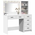vidaXL Toaletný stolík 2 ks Biela 78.5 x 41 x 135 cm Kompozitné drevo