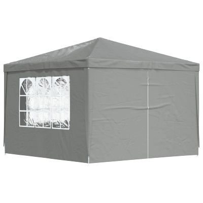 vidaXL Párty stan 300 x 300 x 255 cm Svetlosivá PE a oceľ
