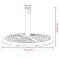 vidaXL Podstavec pod slnečník pre Ø38/48 mm tyče 12 kg kruh