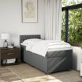 vidaXL Boxspring posteľ s matracom tmavosivá 90x200 cm látka