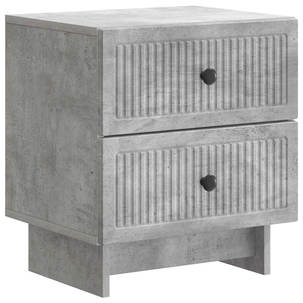 vidaXL Nočný stolík Betónovo sivá 43 x 34,5 x 47,5 cm Kompozitné drevo