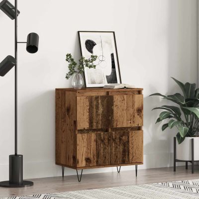 vidaXL Servírovacia skriňa Staré drevo 60 x 35 x 70 cm