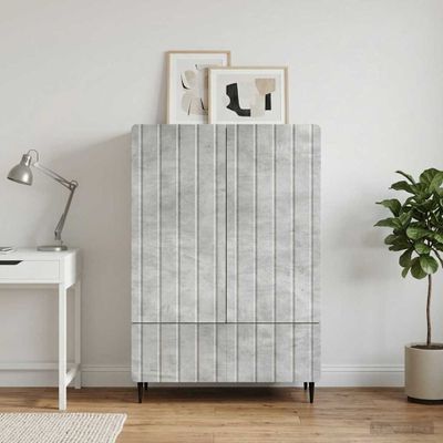 vidaXL Servírovacia skriňa Betónovo sivá 66 x 34,5 x 97 cm