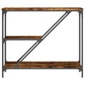 vidaXL Konzolový stolík dymový dub 88,5x30x75 cm kompozitné drevo