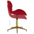 335046 vidaXL Swivel Dining Chair Wine Red Velvet