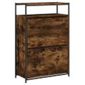vidaXL Botník dymový dub 75x34x112 cm spracované drevo