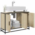 vidaXL Kúpeľňová skrinka pod umývadlo, dub sonoma, 90x33x60 cm, imitácia dreva