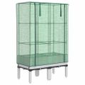 vidaXL Záhon s krytom na skleník ratanový vzhľad 80x40x140 cm