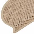 vidaXL Samolepiace nášľapy na schody sisal 30 ks 65x21x4 cm pieskové