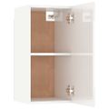 vidaXL | Nástenný TV kabinet | 2 pcs Vysoký lesk bielej 31 x 30 x 60 cm