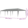 vidaXL Párty stan Svetlosivá 900 x 300 x 255 cm PE a oceľ