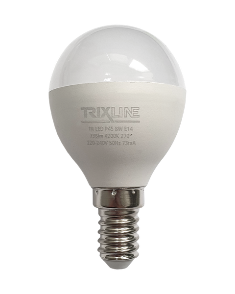 LED žiarovka Trixline 8W 736lm E14 P45 neutrálna biela