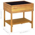 vidaXL Vyvýšený záhradný kvetináč 78,5x58,5x78,5 cm masívne akáciové drevo