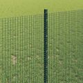 vidaXL Zvarené pletivo s podperami 50 x 1 m PVC potiahnutá oceľ Zelená