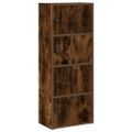 vidaXL Knižnica dymový dub 40x24x102 cm kompozitné drevo