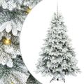 vidaXL Umelý vianočný stromček s 300 LED-i Biela 180 cm PE a PVC