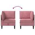 vidaXL Sofa s úložným priestorom Ružová Zamat