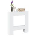 vidaXL Obloženie krbu biele 81x18x82 cm kompozitné drevo