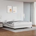 vidaXL Posteľný rám s boxspringom biely 160x200 cm umelá koža