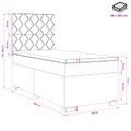 vidaXL Posteľ boxspring s matracom Ružová 90 x 190 cm Zamat