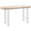 vidaXL Nohy na konferenčný stolík, biele, 2 ks, 38 x (42-43) cm, oceľové