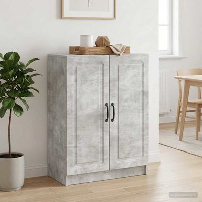 vidaXL Servírovacia skriňa Betónovo sivá 66 x 34,5 x 87 cm