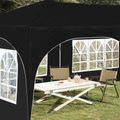 vidaXL Prístrešok na párty 575 x 288 x 245 cm Čierna Oxfordská látka