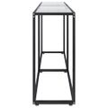 vidaXL Konzolový stolík priehľadný 180x35x75 cm tvrdené sklo