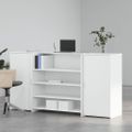 vidaXL Recepčný pult biely 200x50x103,5 cm, umelé drevo