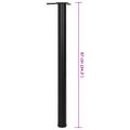 vidaXL Stolové nohy s nastaviteľnou výškou, čierne 870 mm 4 ks