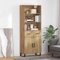 vidaXL Highboard 2 ks Remeselný dub 69,5 x 34 x 180 cm
